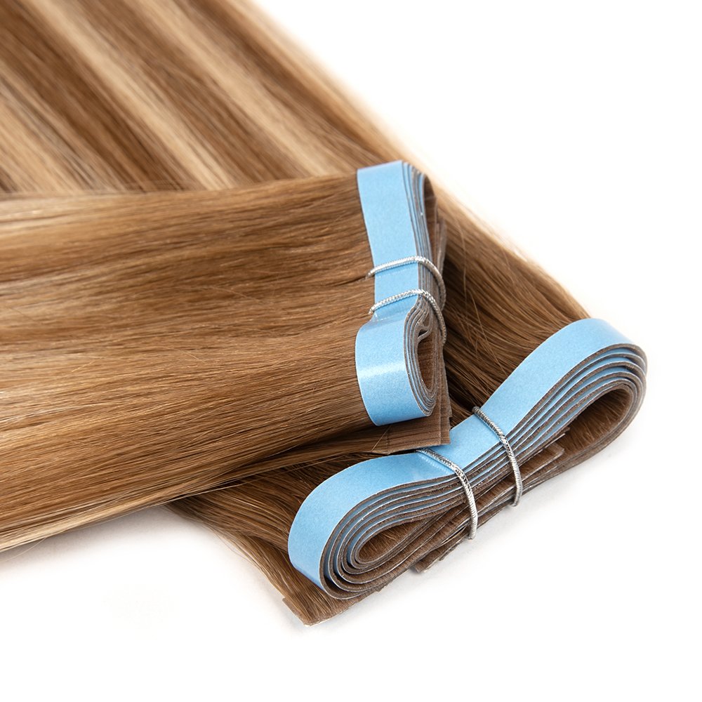 Lanxun More invisible Injected tape in tape hair extension skin weft injected tape weft in virgin hair extensions