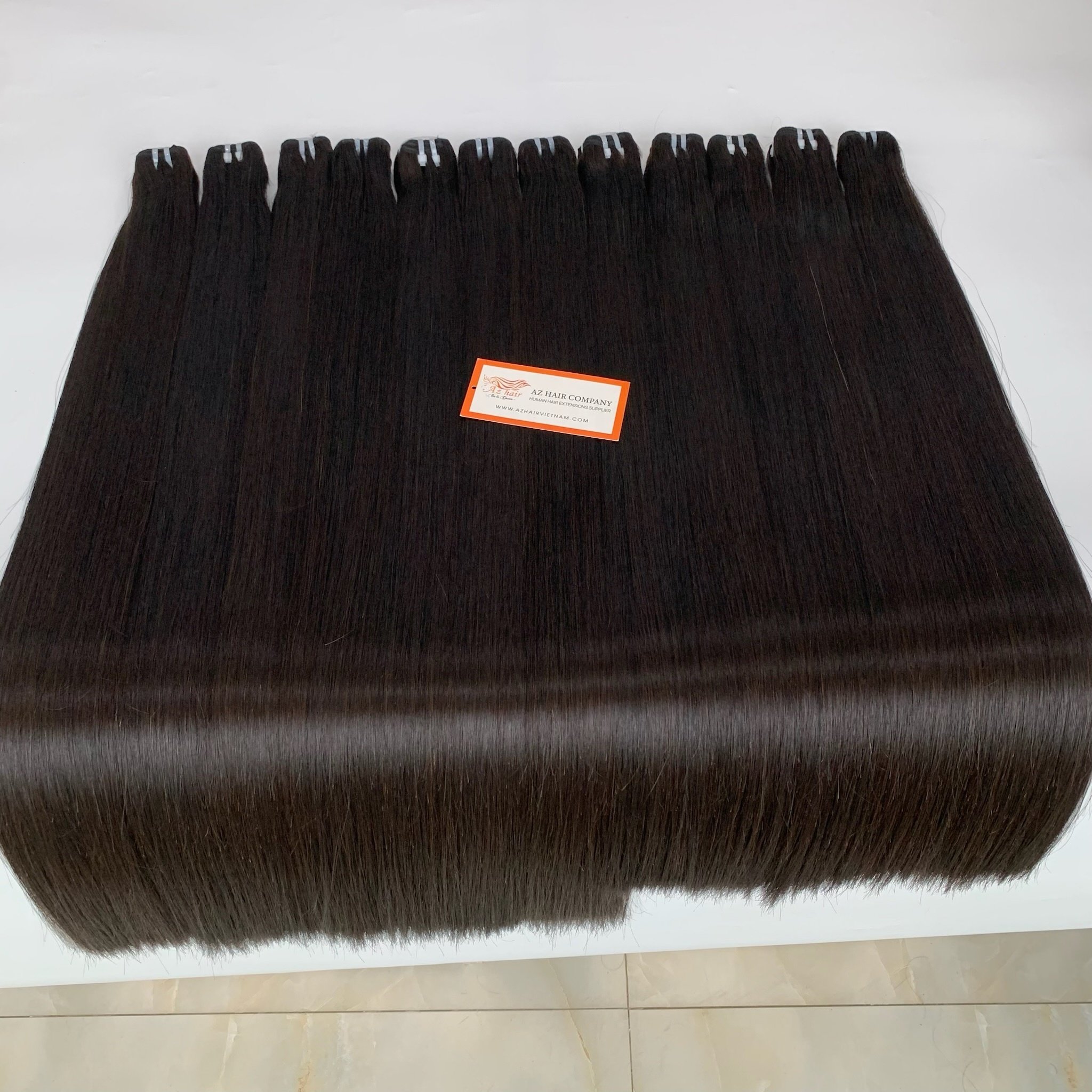 Natural Black Bone Straight Human Hair 100% Pure Natural Virgin Raw Human Hair Extensions Long Lasting