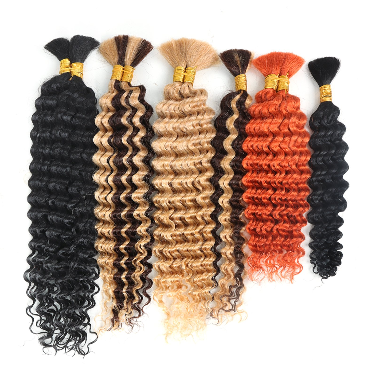 Bohemia style For Women With Deep Wave Bulk Braiding Human Hair Extensions Bulk Human Hair Braiding Bundle Hair Extension