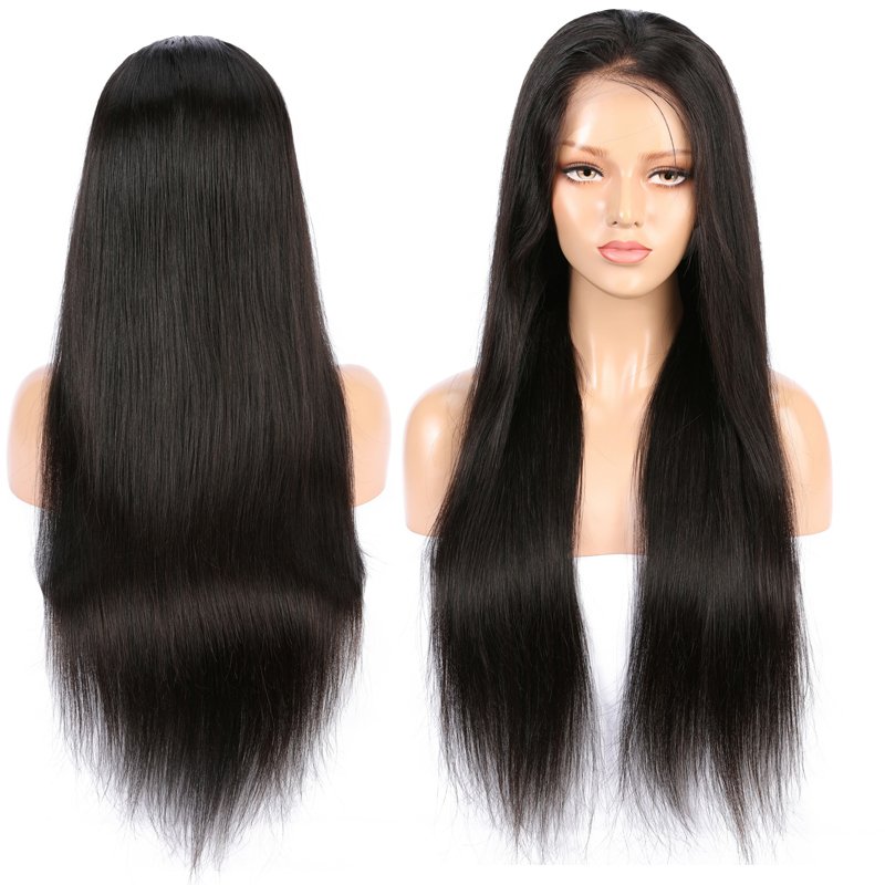 Transparent 13x4 Lace Front Human Hair Wigs For Black Women Cheap Bone Straight Human Hair Extensions Wigs