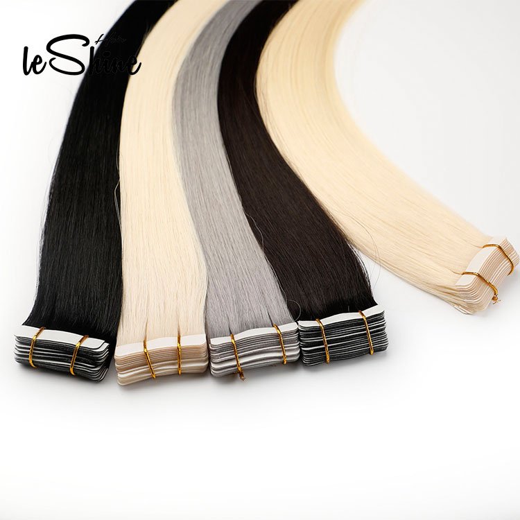 LeShine Hair Drop Shipping Remy Human Hair Ponytail Russian Virgin Single Donar Tape In Hair Extension
