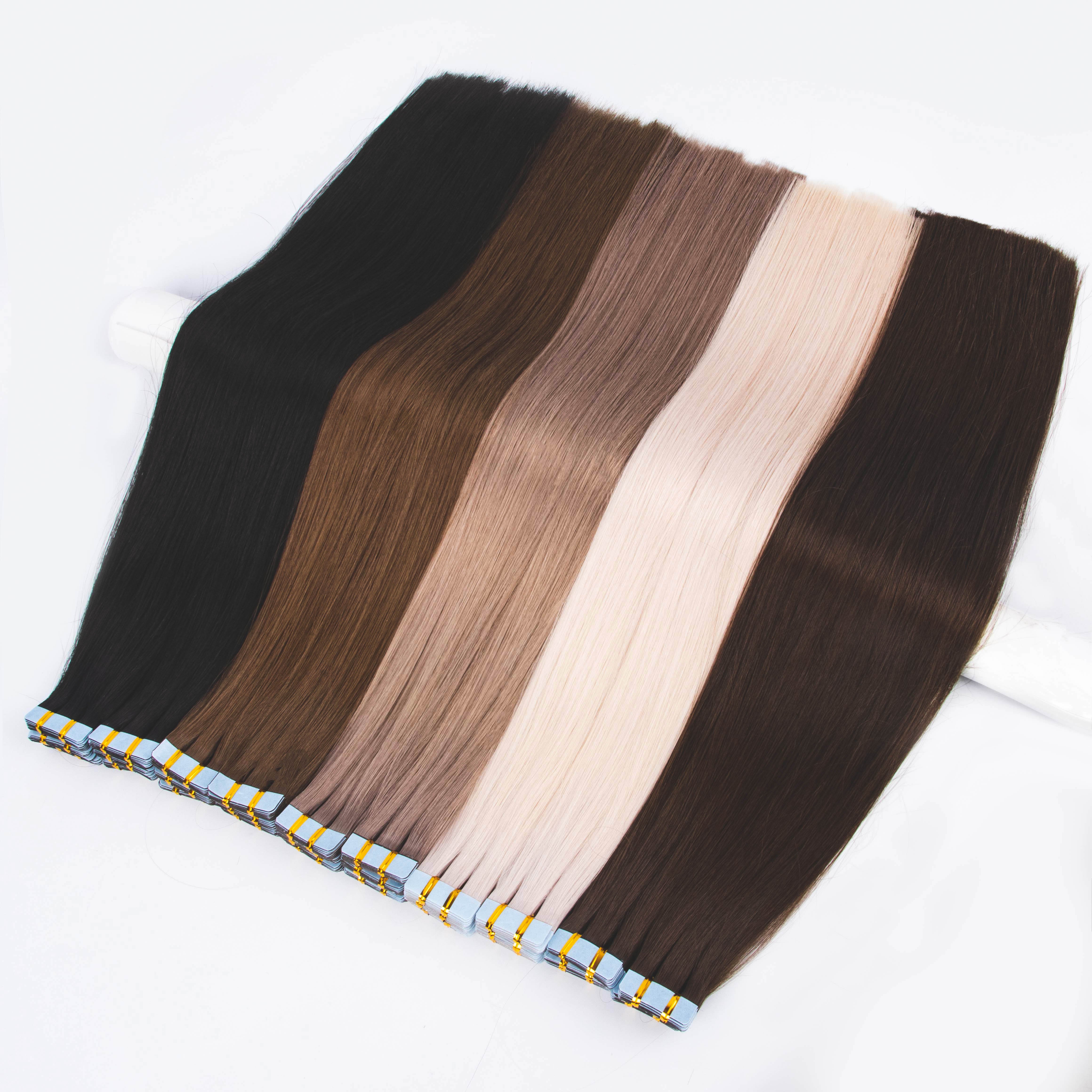 Ready To Ship Products Raw Hair Extension 12A Grade 100% Raw Vrigin Tape In Extensions