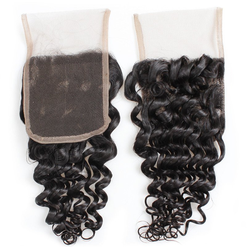 Water Curly Wave Bundles Set Hair Extensions Brazilian Human Hair Bundles Closure and Frontal Straight Hair Bundle With Closure