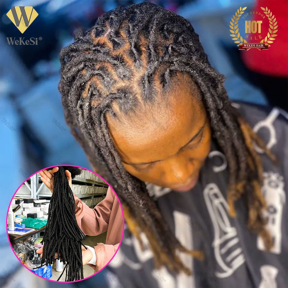 0.2/0.4/0.6/0.8/1.0/1.2/1.5cm 100% Human Hair Dreadlock Extensions Afro Kinky Human Hair Loc Extensions Dreadlocks Human Hair
