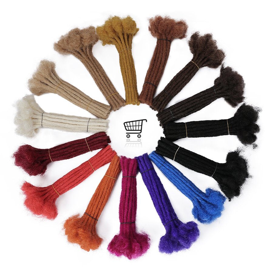 100% Human Hair Dreadlocks Handmade Human Locs Extensions for Man Women Braiding