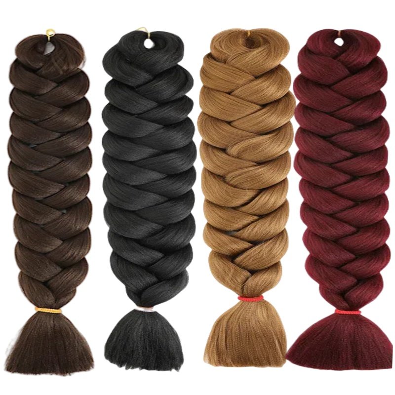 82-inch 165g/package of synthetic fiber giant braid extension box Hot water flame retardant fiber supports custom packaging
