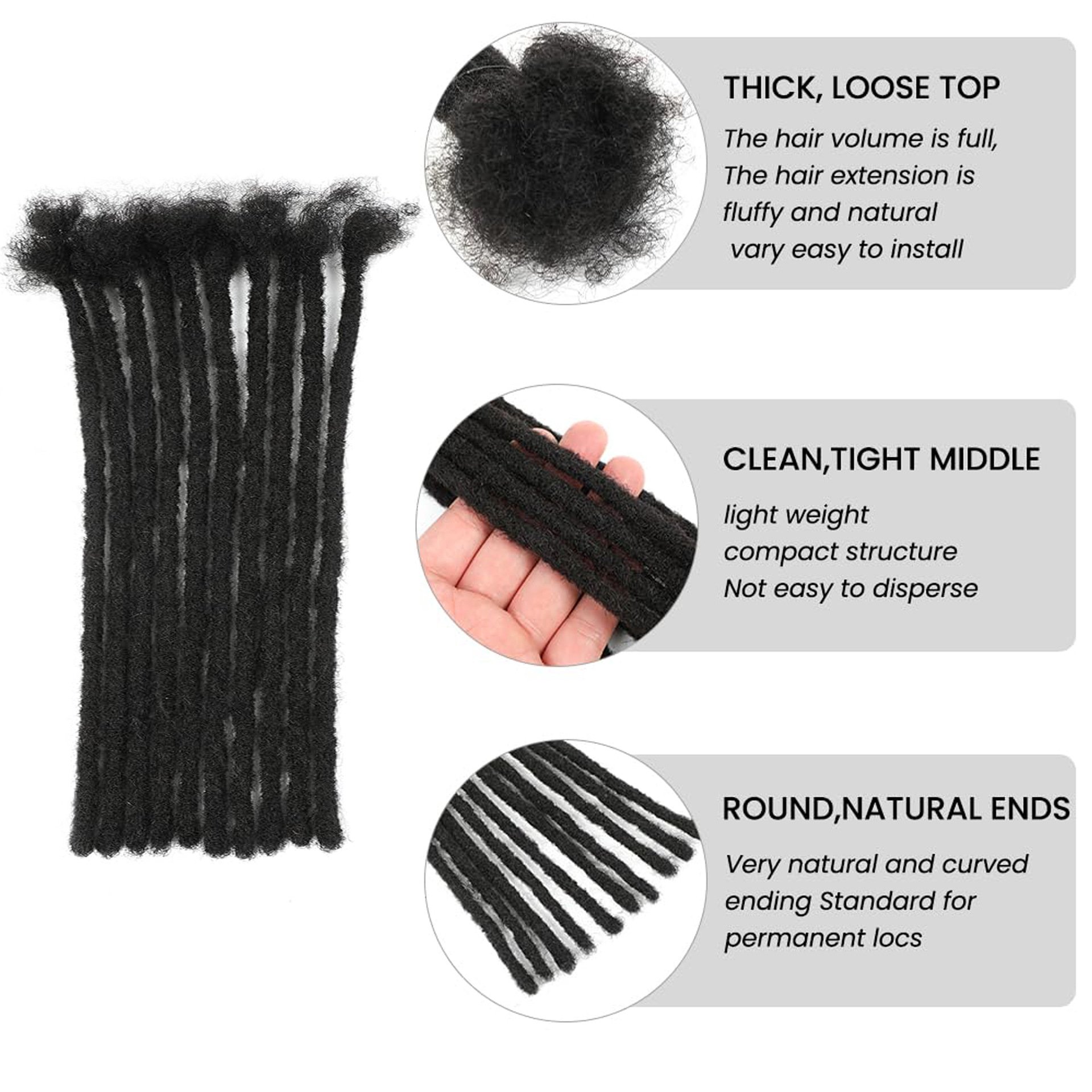 Wholesale 100% Human Hair Afro Kinky Curly Dreadlocks Extension Loc Human Hair Bulk Crochet Braiding Hair For Black Women