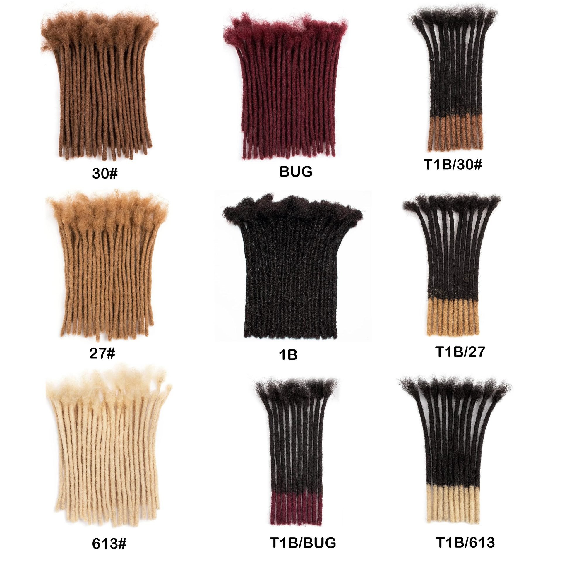 Wholesale 100% Human Hair Afro Kinky Curly Dreadlocks Extension Loc Human Hair Bulk Crochet Braiding Hair For Black Women