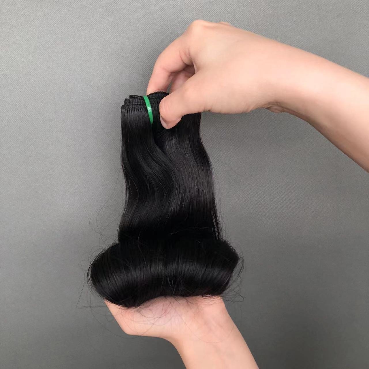 2024 Hot Sale Egg Curls Double Drawn Loose Wave Bundles With Closure Indian Temple Human Hair Black Or Brown African Market