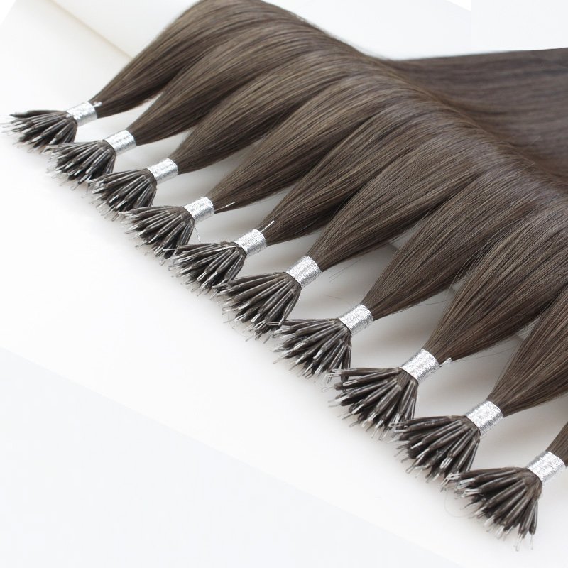 Nano Tip hair Extensions Human Hair Wholesale Double Drawn Keratin 100% Unprocessed Nano Ring Human Hair