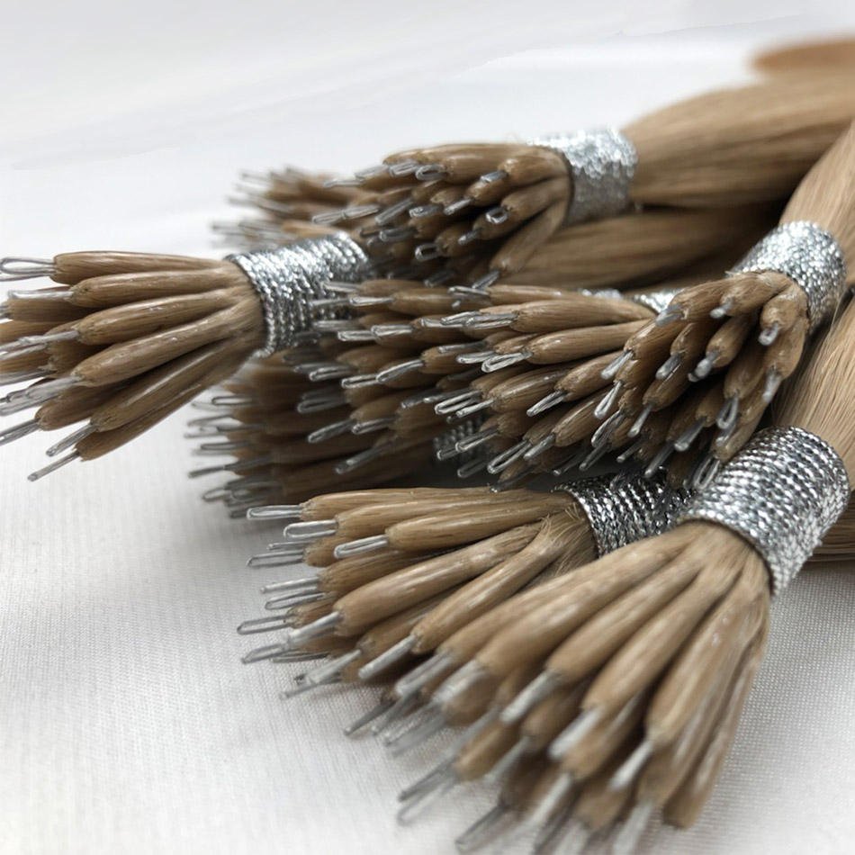 Nano Tip hair Extensions Human Hair Wholesale Double Drawn Keratin 100% Unprocessed Nano Ring Human Hair