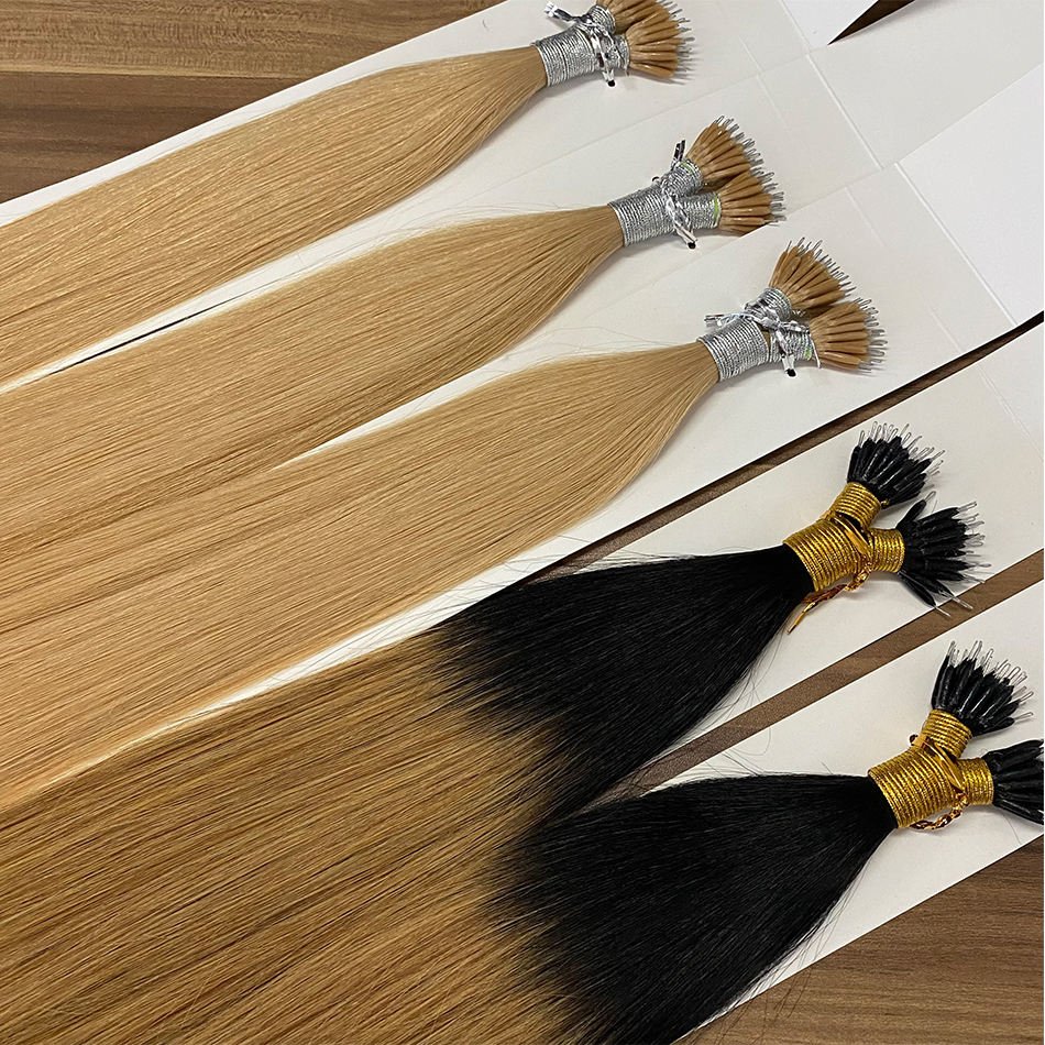 Nano Tip hair Extensions Human Hair Wholesale Double Drawn Keratin 100% Unprocessed Nano Ring Human Hair
