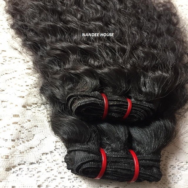 Remy raw virgin Indian curly human hair temple single donor virgin loose curly high grade Indian human hair weft,raw Indian hair