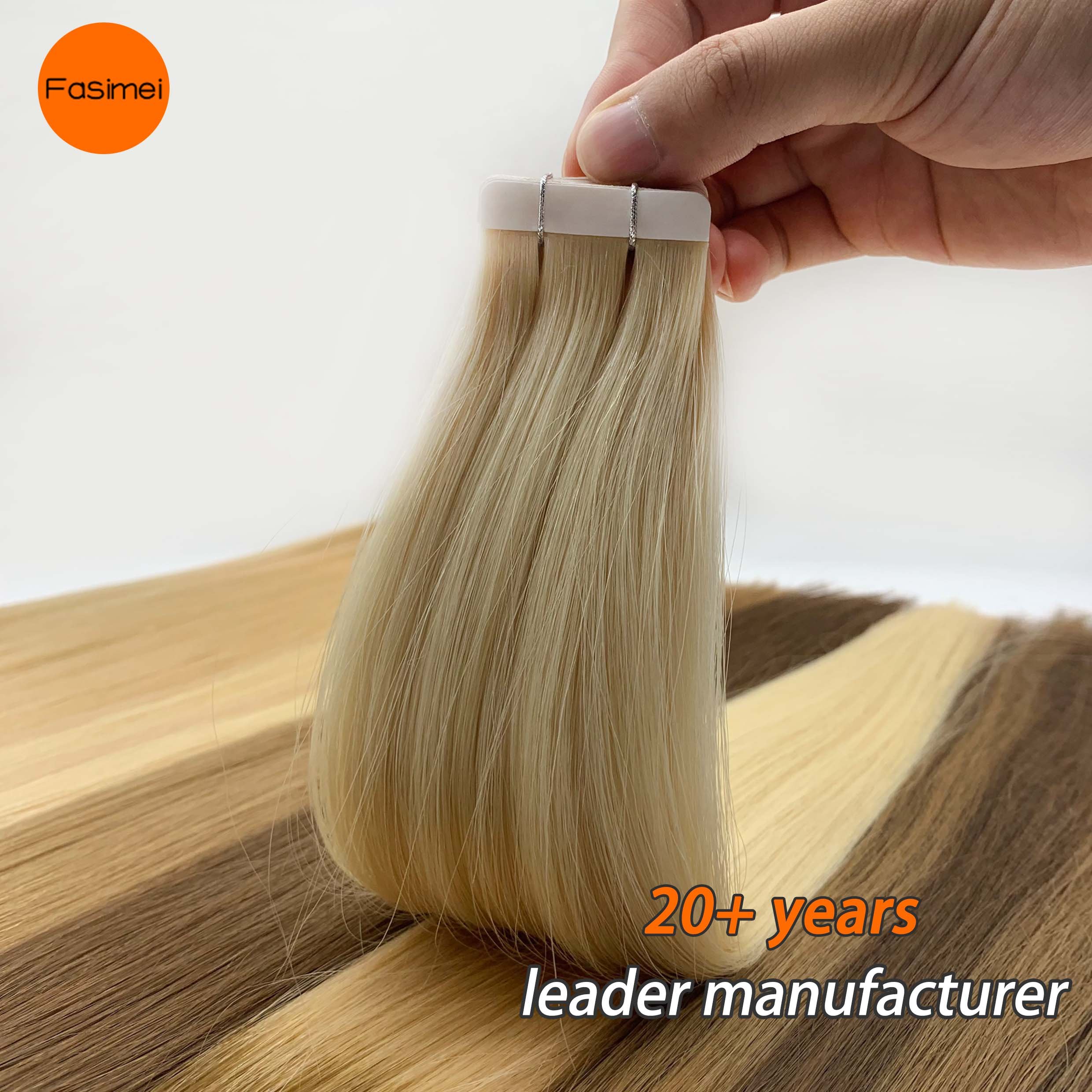 Fasimei Wholesale Tape Ins Virgin Cuticle Intact Russian Human Hair Extensions No Tangle No Shedding Tape straight Style