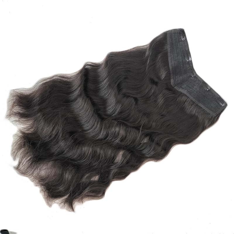 Natural Color Hair Extensions Wavy 200g Human Hair Clip In Extensions Cuticle Aligned Brazilian Halo Hair Extension