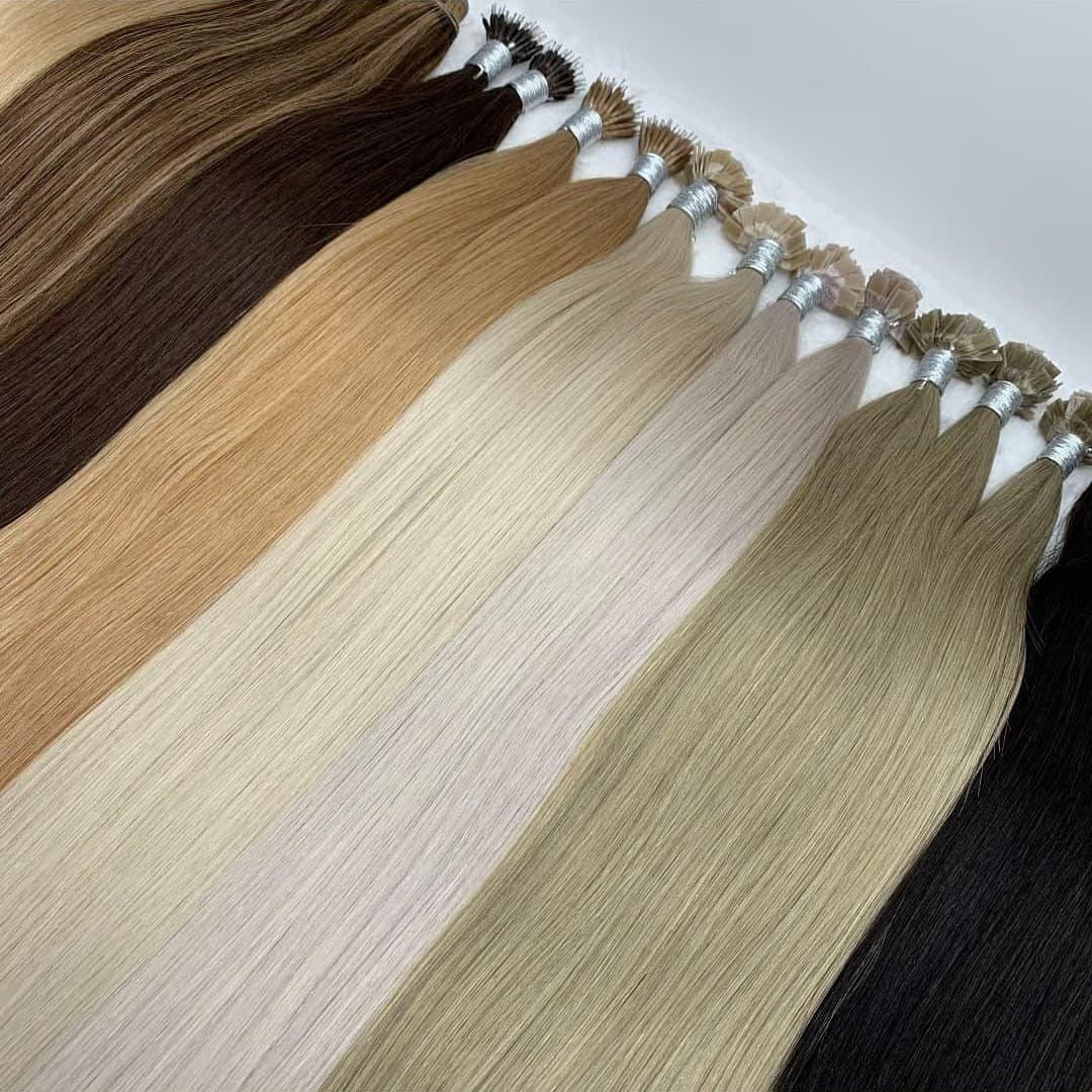 High Quality Prebonded I Tip Hair Extensions Raw Vrigin European Glue Nano Ring Flat/U/I /V Tip Human Hair Extensions