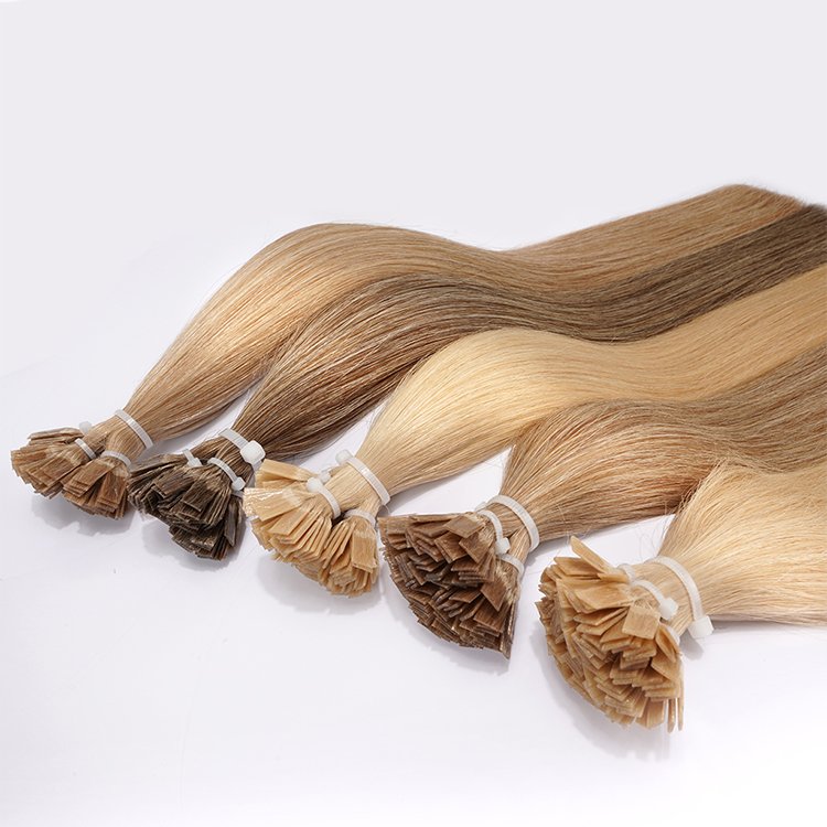 Pre Bonded Flat Tip Remy Hair Soft Italian Keratin Tip Hair Flat Tip Human Hair Extensions