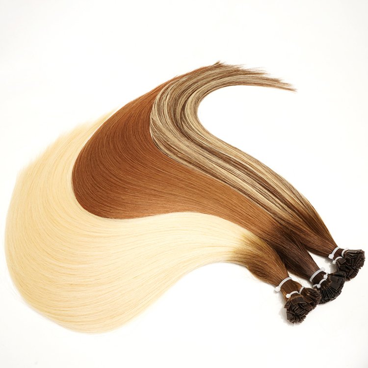 Pre Bonded Flat Tip Remy Hair Soft Italian Keratin Tip Hair Flat Tip Human Hair Extensions
