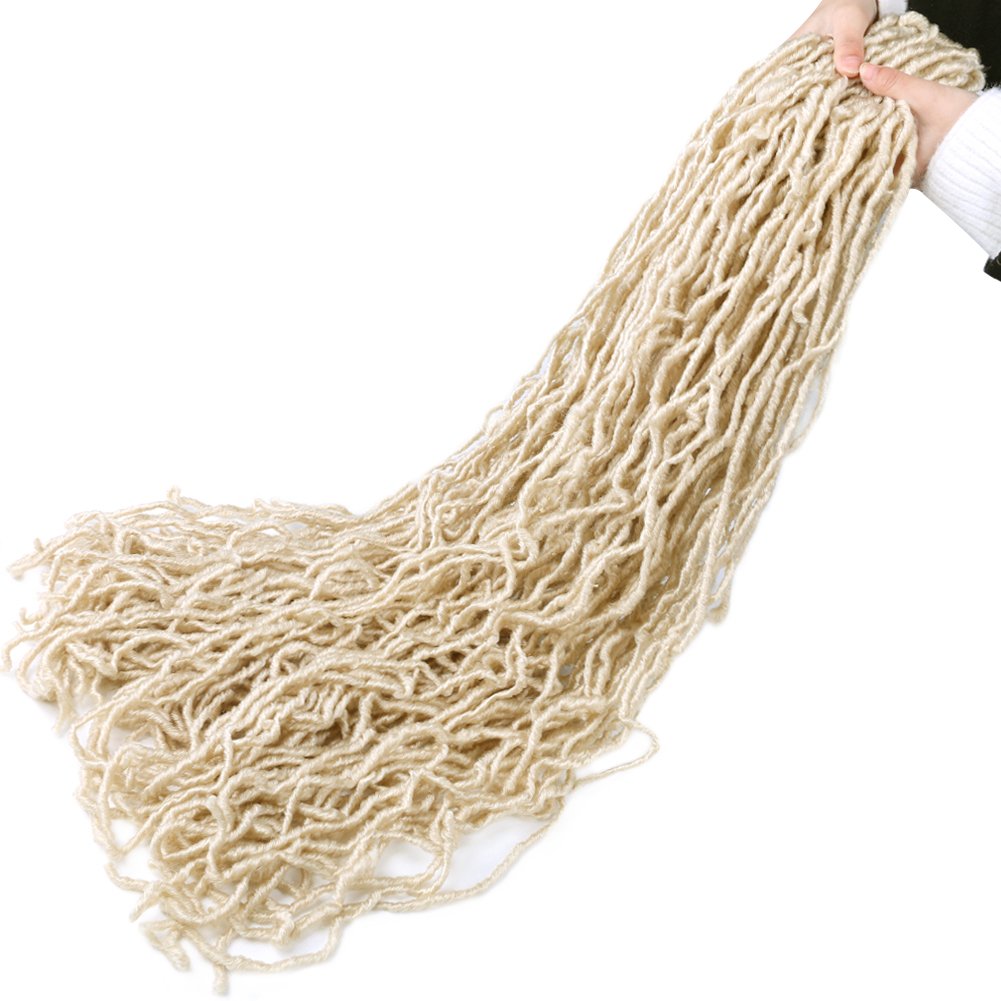 Nu Locs Crochet Hair Braids Long Soft Locs 36inch Crochet Hair Pre-looped Goddess locs Curly wave Synthetic Hair