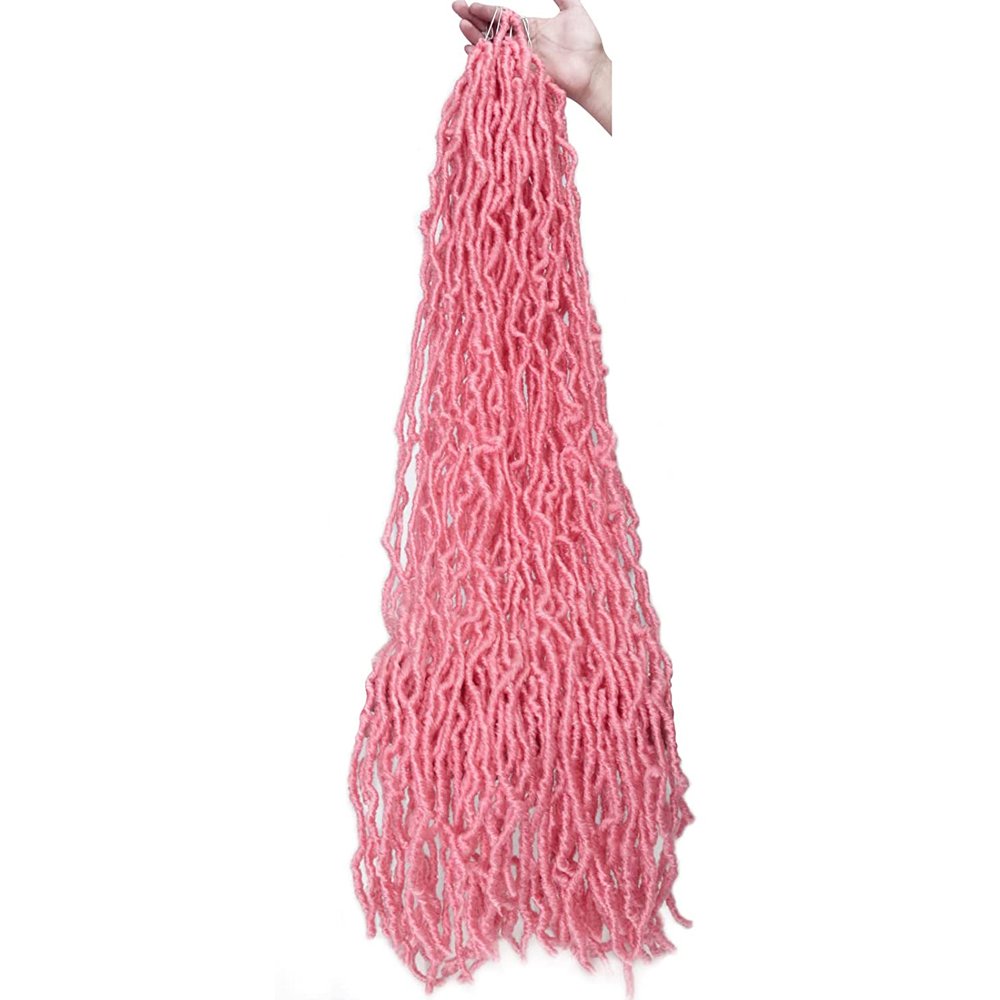 Nu Locs Crochet Hair Braids Long Soft Locs 36inch Crochet Hair Pre-looped Goddess locs Curly wave Synthetic Hair