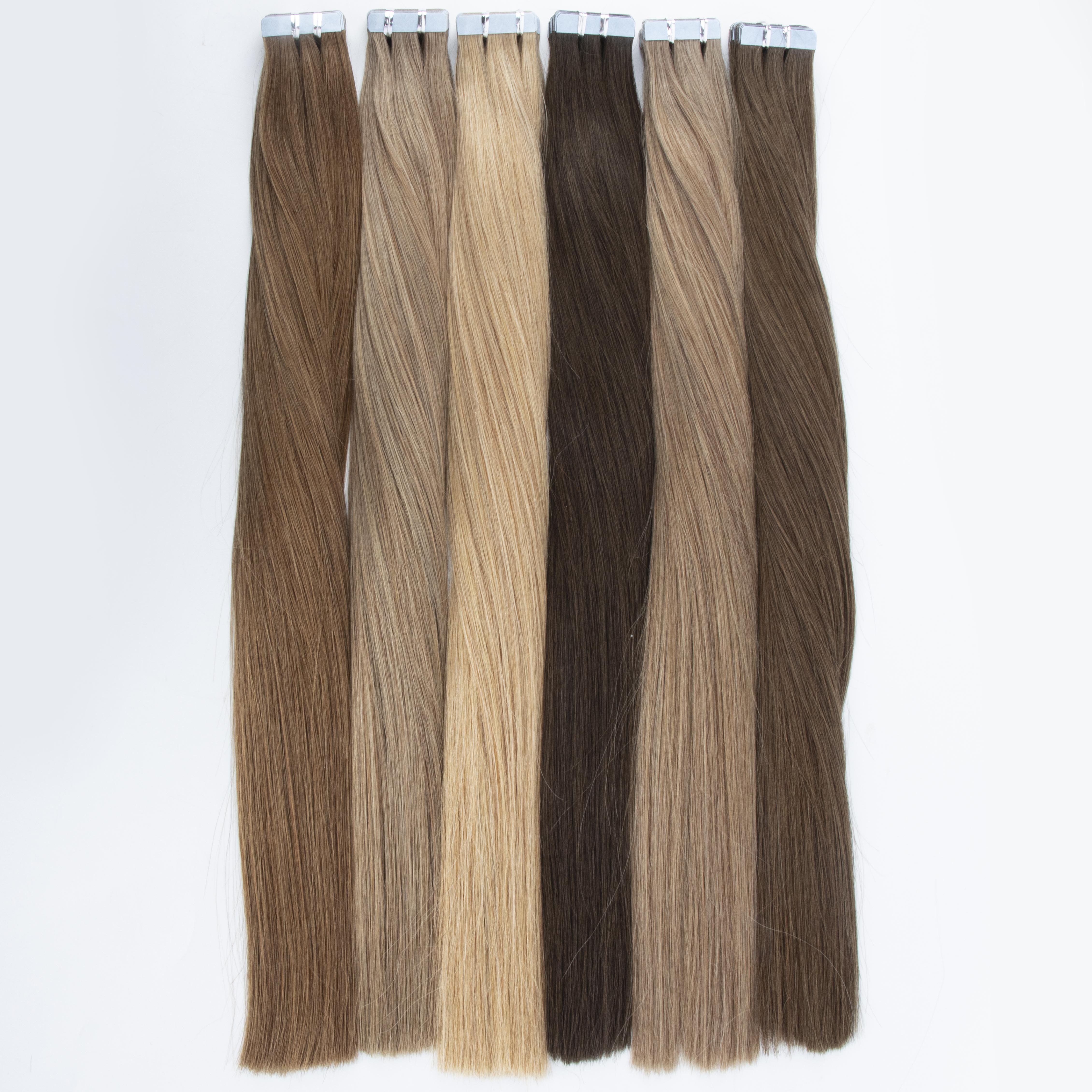 Unprocessed Luxury Design Tape in Hair 100% Cuticle Aligned Russia Human Hair Extension Invisible and Comfortable Tape Ins