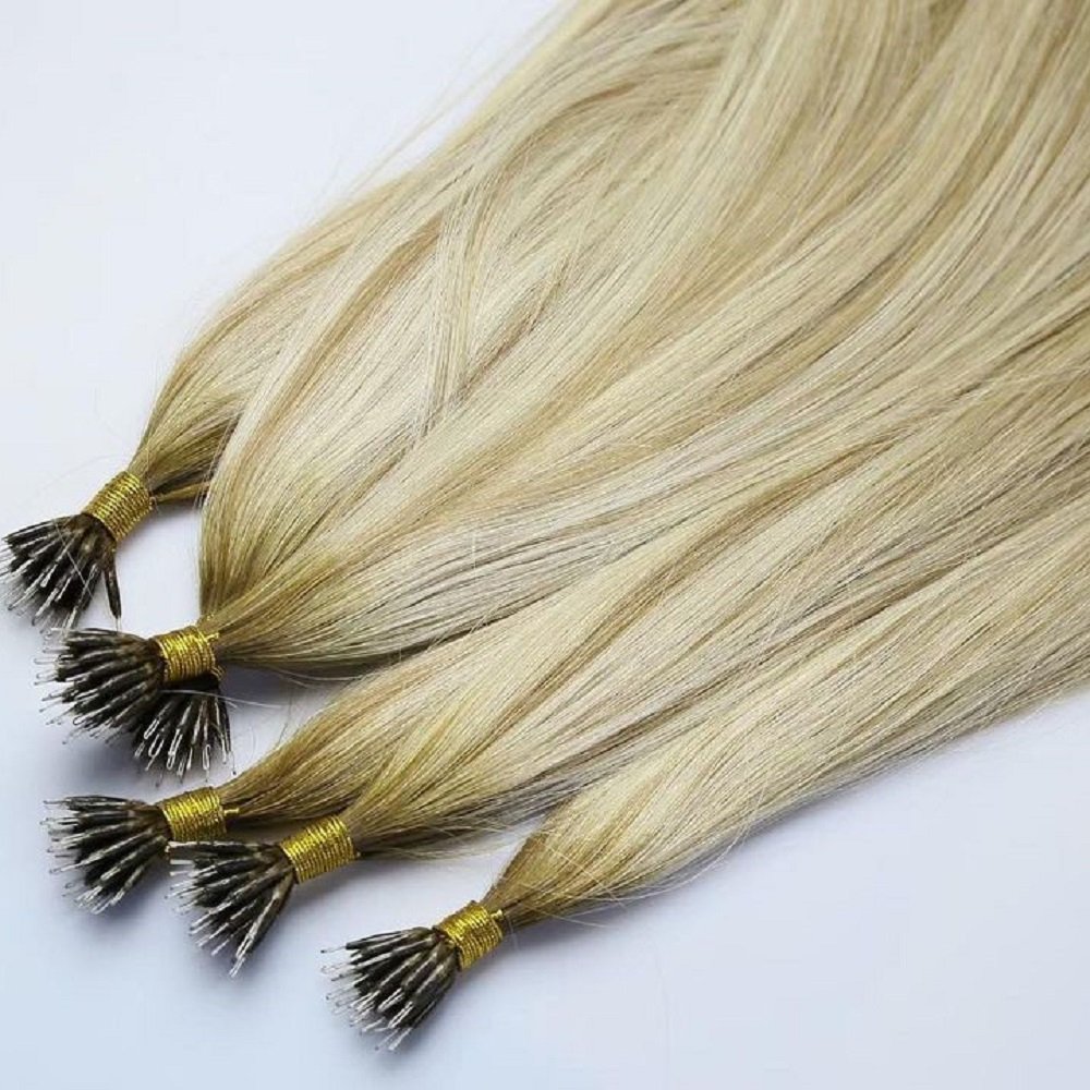 12A Grade Double Drawn Remy Russian Human Hair Pre-bond Nano Ring Hair Extension All Colors