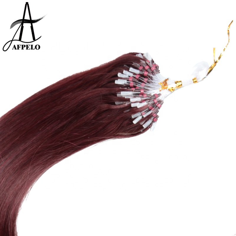 Afro Kinky Straight Micro Bead Link Loop I Tip Human Hair Extension Curly Virgin Natural Wave Real Human Hair