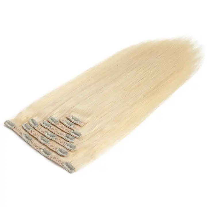 Wholesale 100% virgin Remy Clip in Human Hair Extensions Double Drawn Brazilian Human Hair Clip in extension
