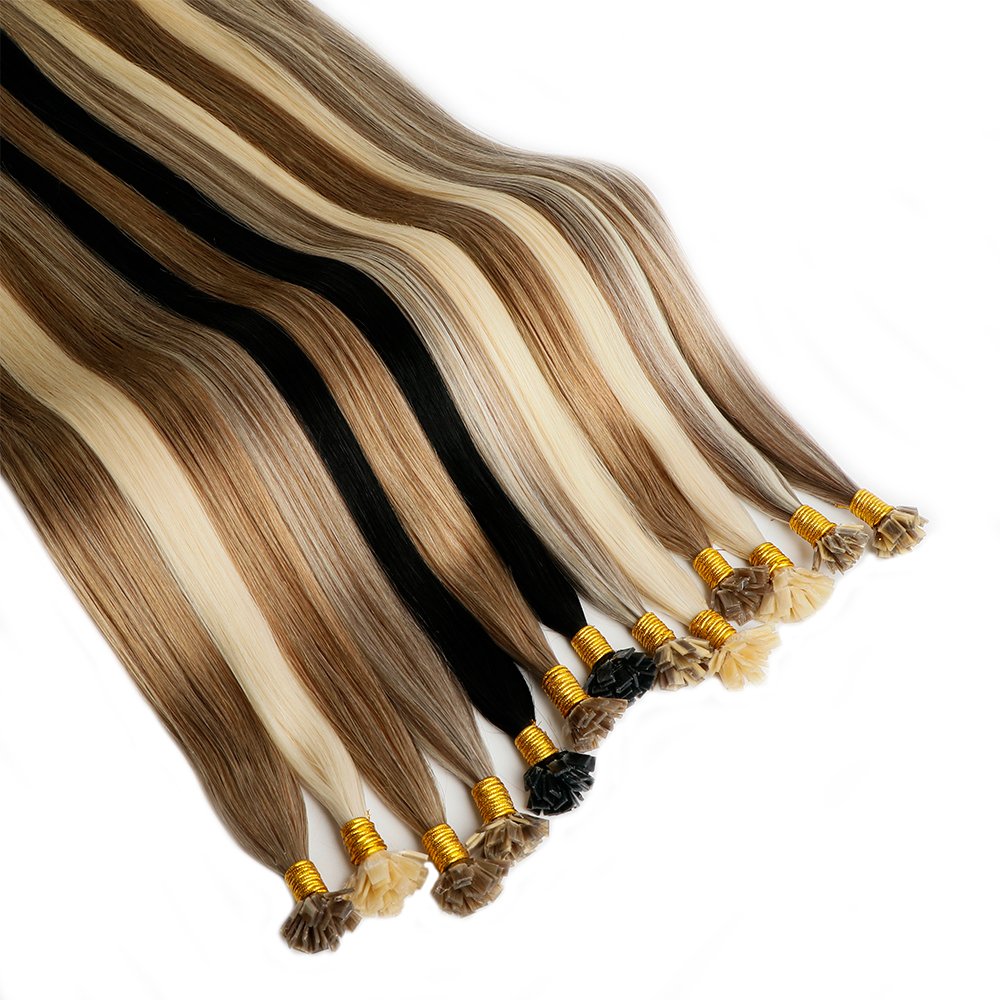Wholesale Double Drawn Raw Russian Raw Cuticle Remy Hair Keratin U Flat I Tip Human Hair Extensions