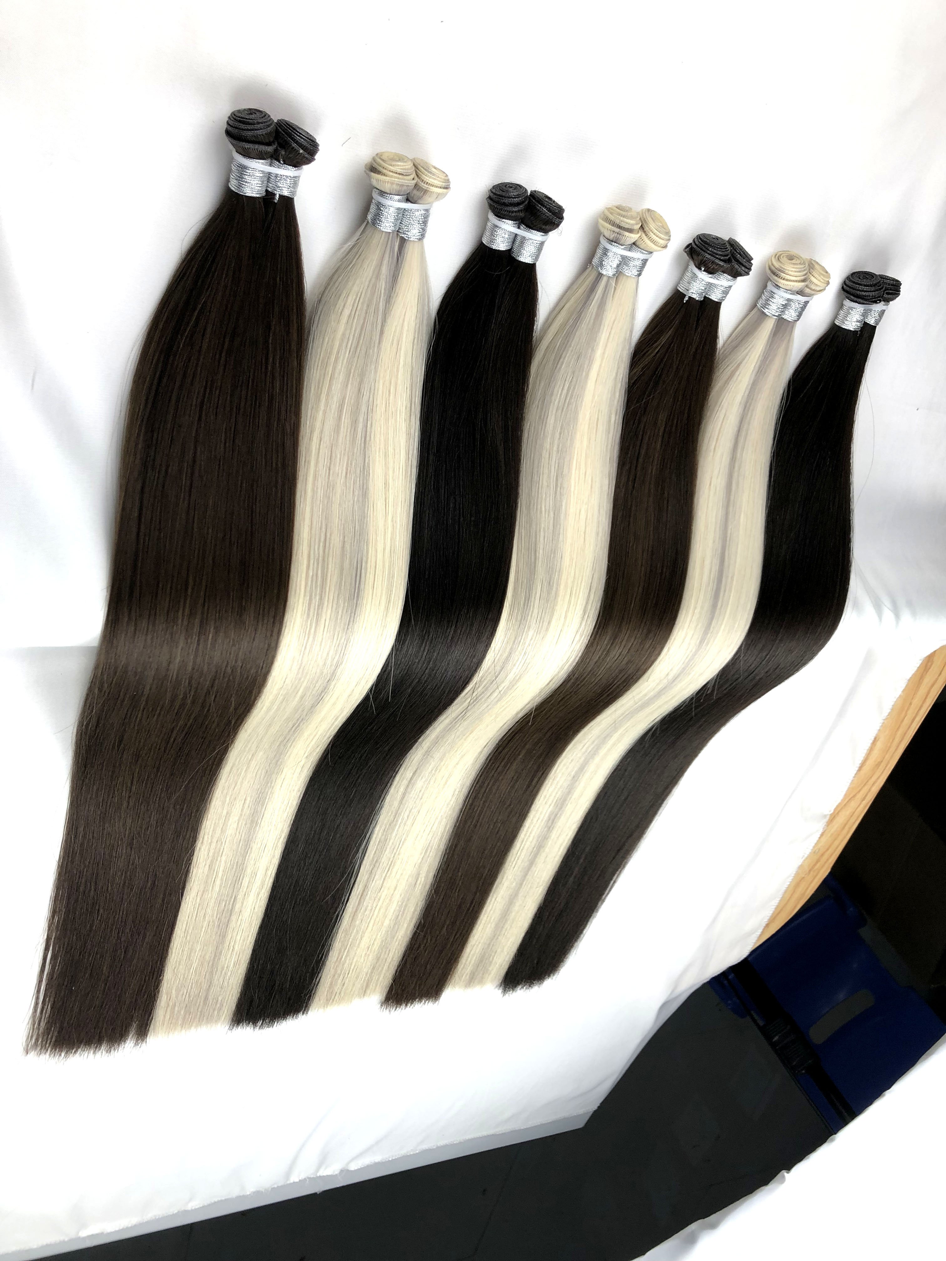 Ruikang Genius Weft 100%Human Hair Best Top Quality Straight 16-28 Inch For Fashion Women Hair Extensions