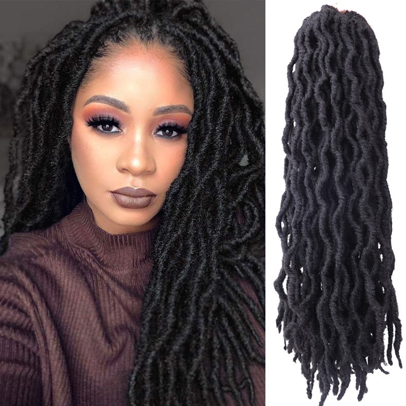 Faux Loc Ombre Gypsy Curly Faux Locs Crochet Hair Synthetic Fiber Crochet Braids Hair Wholesales 20 inch 24 strands/pc