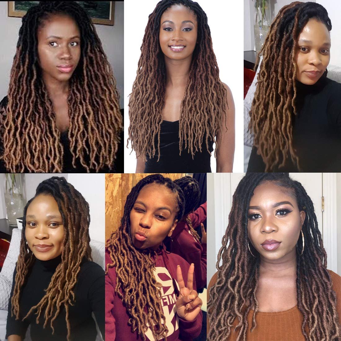 Faux Loc Ombre Gypsy Curly Faux Locs Crochet Hair Synthetic Fiber Crochet Braids Hair Wholesales 20 inch 24 strands/pc