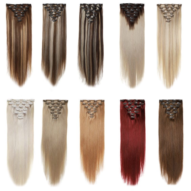 Wholesale invisible clip ins human hair extension seamless raw virgin remy 100% natural india vietnamese hair
