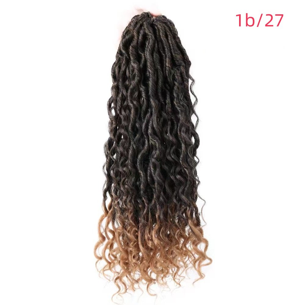 inventory Curly Goddess Faux Locs boho braiding hair river locs braids Hair extension Boho Style