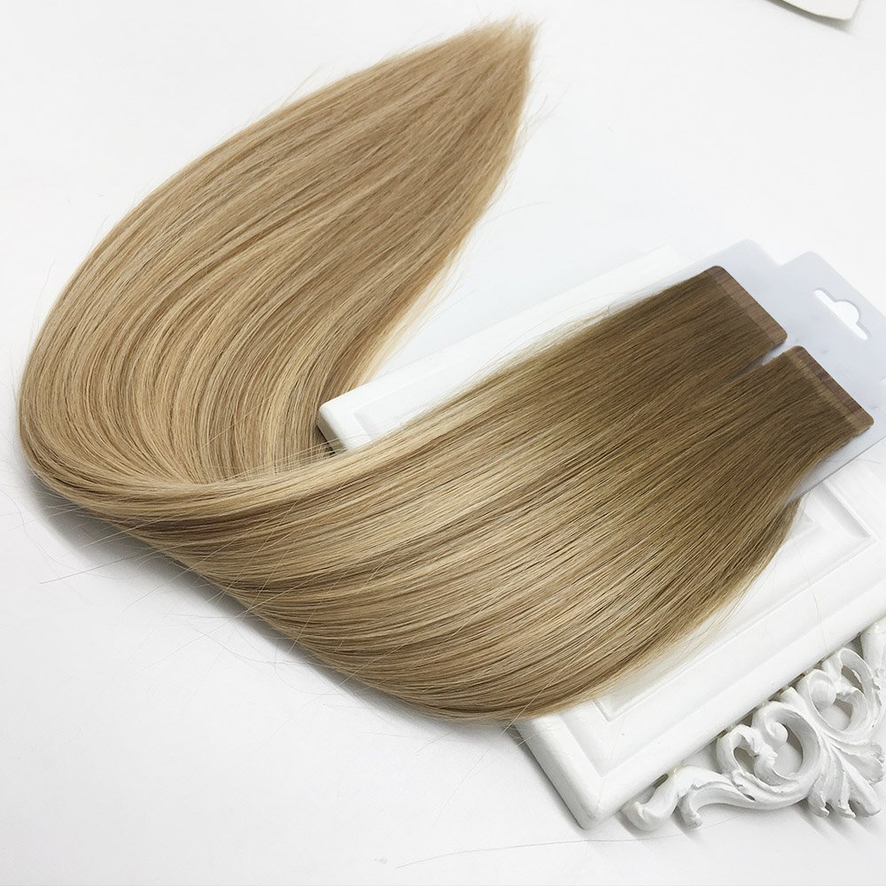 Qingdao Hair Factory Wholesale Double Drawn Cuticle Aligned Virgin Hair Tape In Human Hair Extension