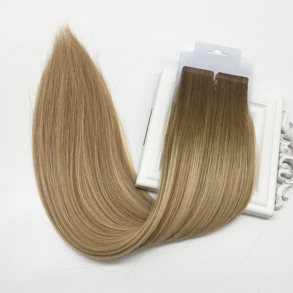 Qingdao Hair Factory Wholesale Double Drawn Cuticle Aligned Virgin Hair Tape In Human Hair Extension