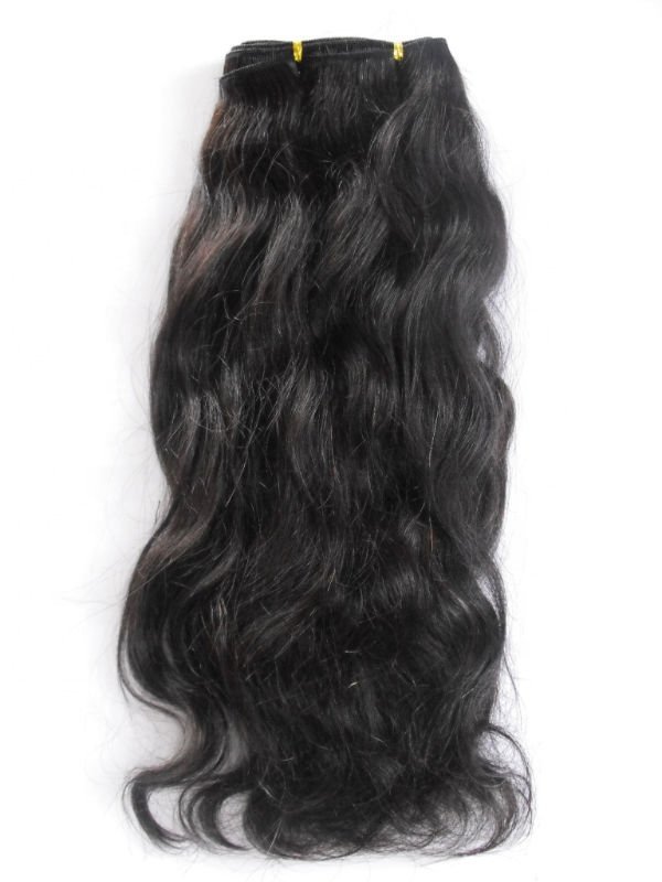 Indian Hair Natural color virgin wavy human hair extension fully cuticle aligned hair