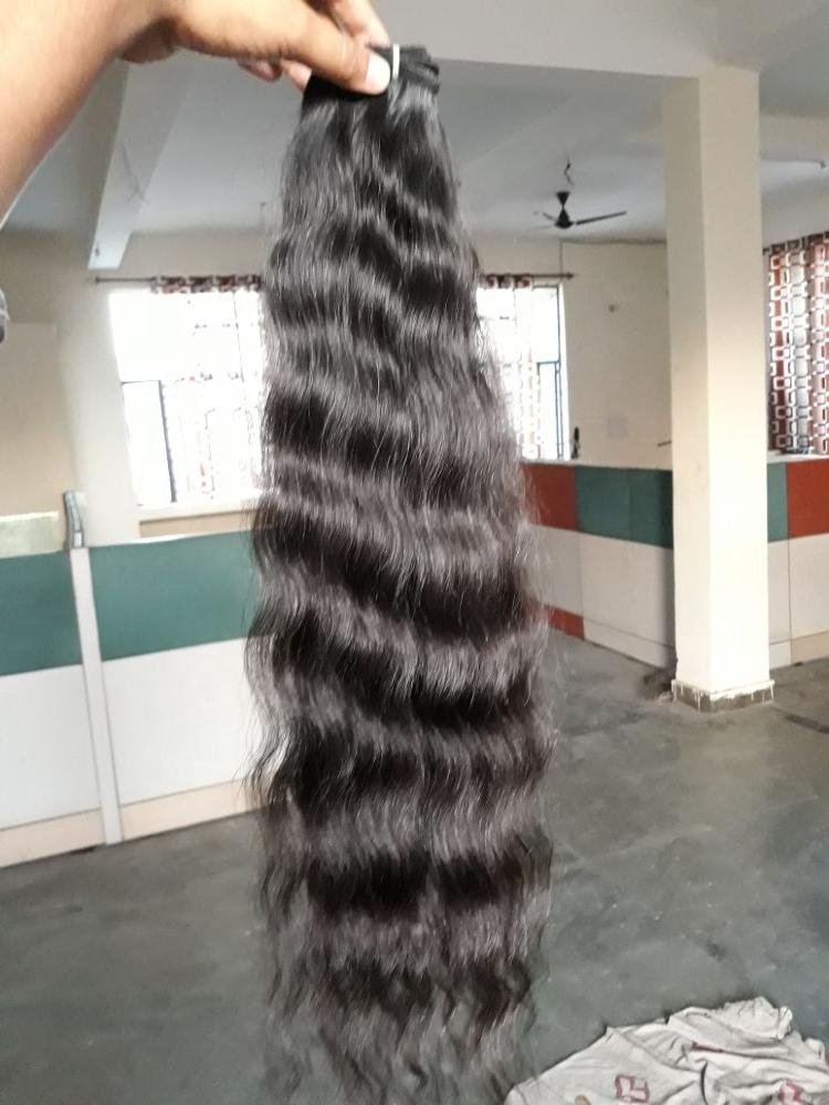 Indian Hair Natural color virgin wavy human hair extension fully cuticle aligned hair