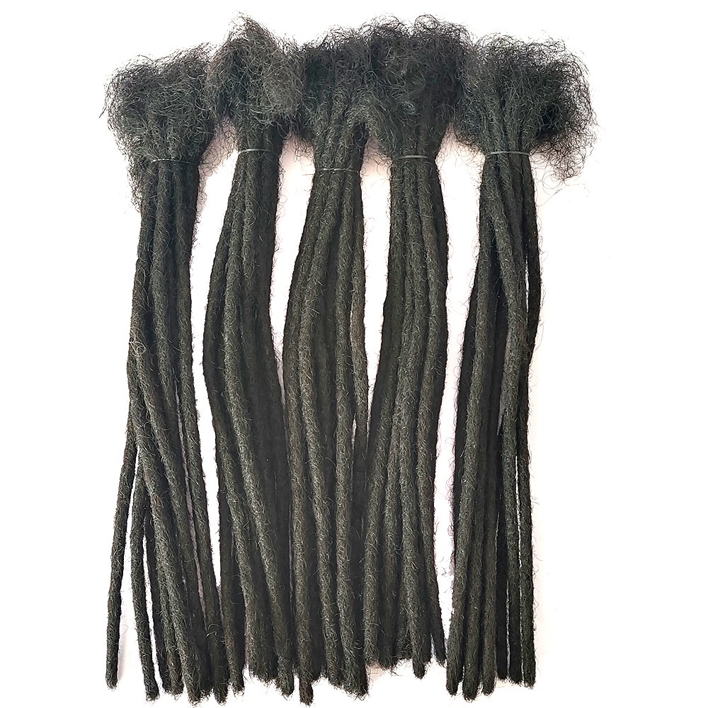 Loc Extensions Human Hair 0.4 -0.8cm 6-30 Inch Dreadlock Extensions Human Hair for Women Men Kids Dread Extensions Human Hair