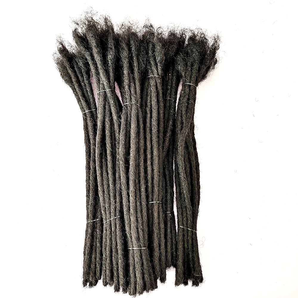 Loc Extensions Human Hair 0.4 -0.8cm 6-30 Inch Dreadlock Extensions Human Hair for Women Men Kids Dread Extensions Human Hair
