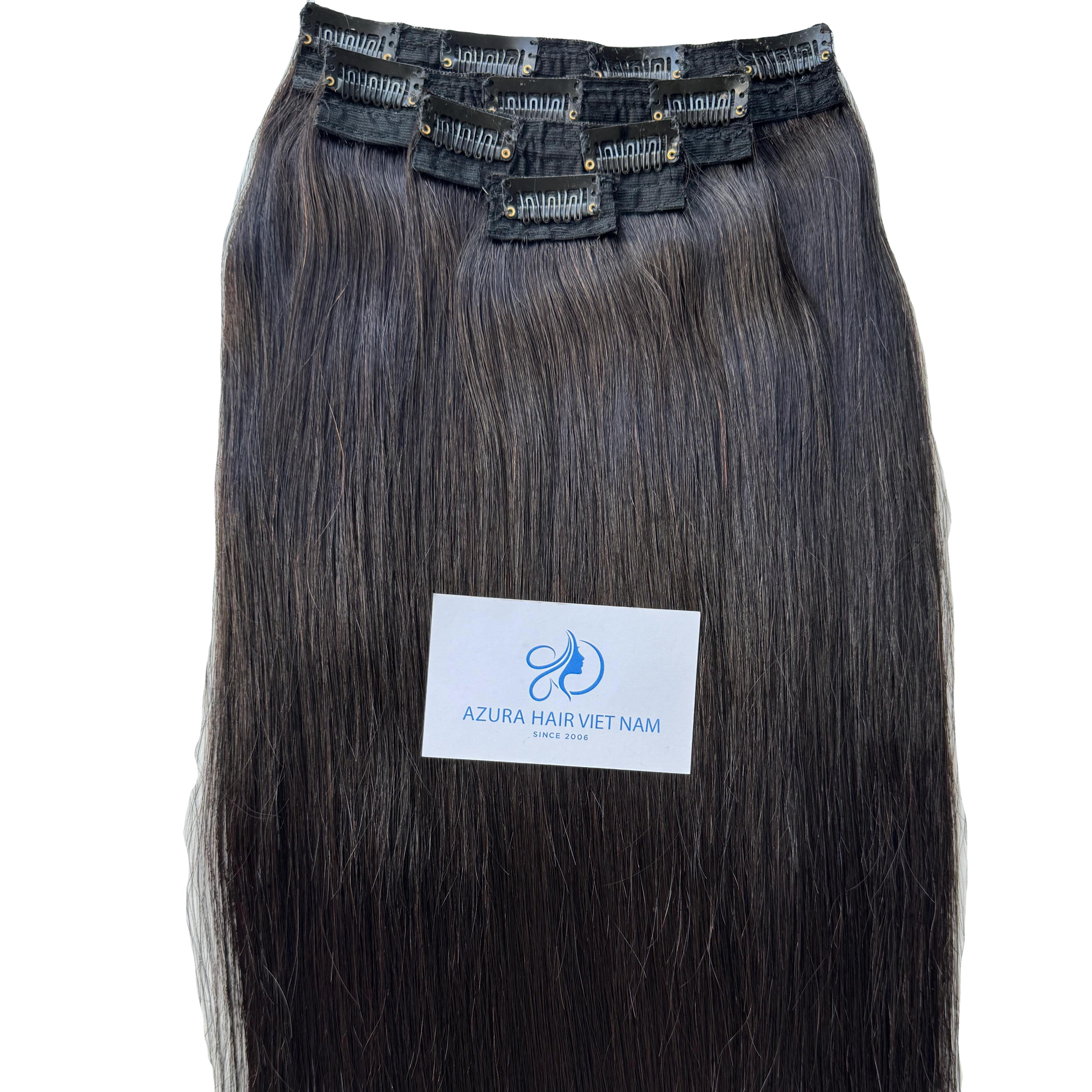 Factory Price AZURA Virgin Hair Extension Clip in Human Hair Extensions For Women