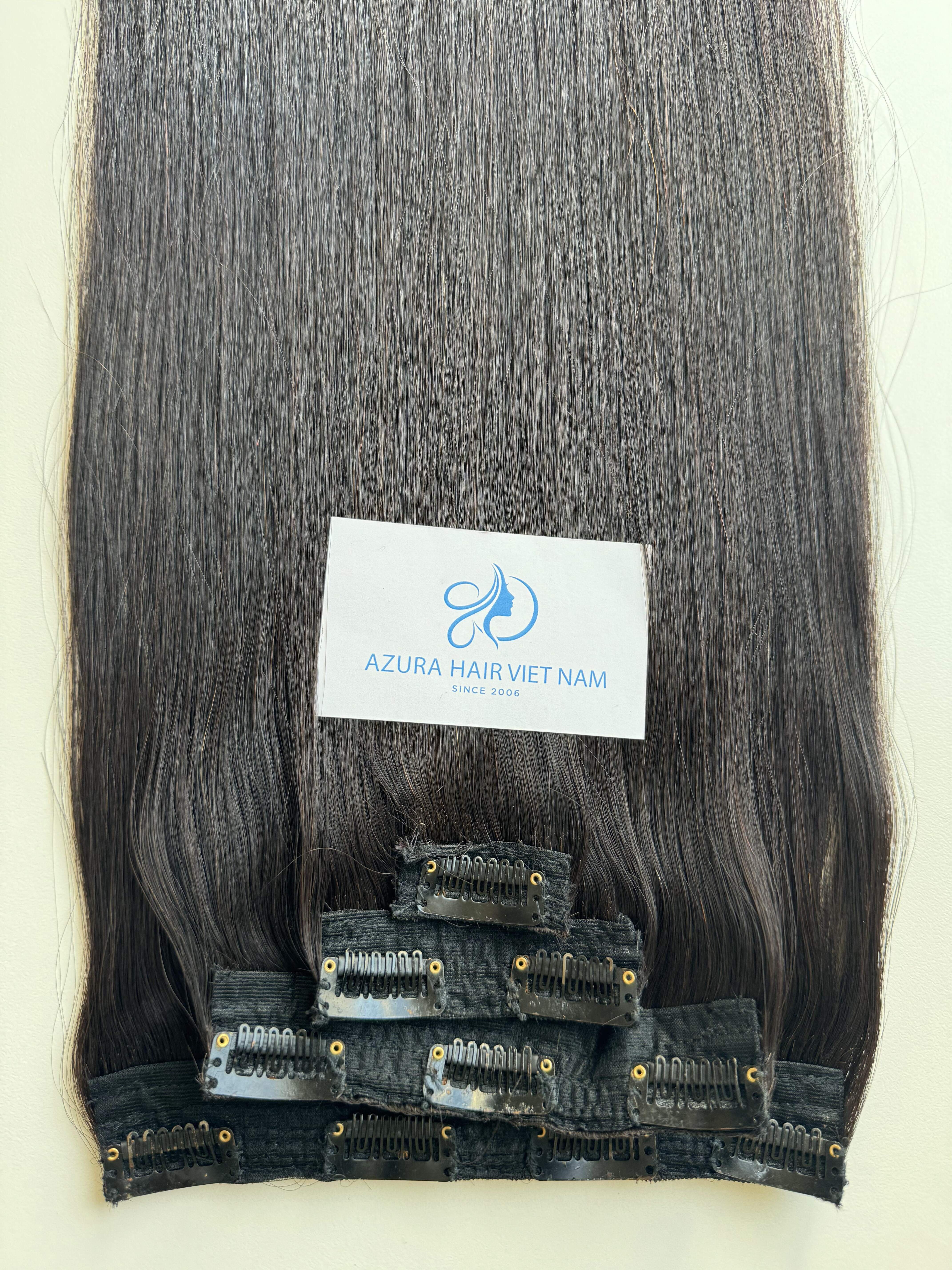 Factory Price AZURA Virgin Hair Extension Clip in Human Hair Extensions For Women