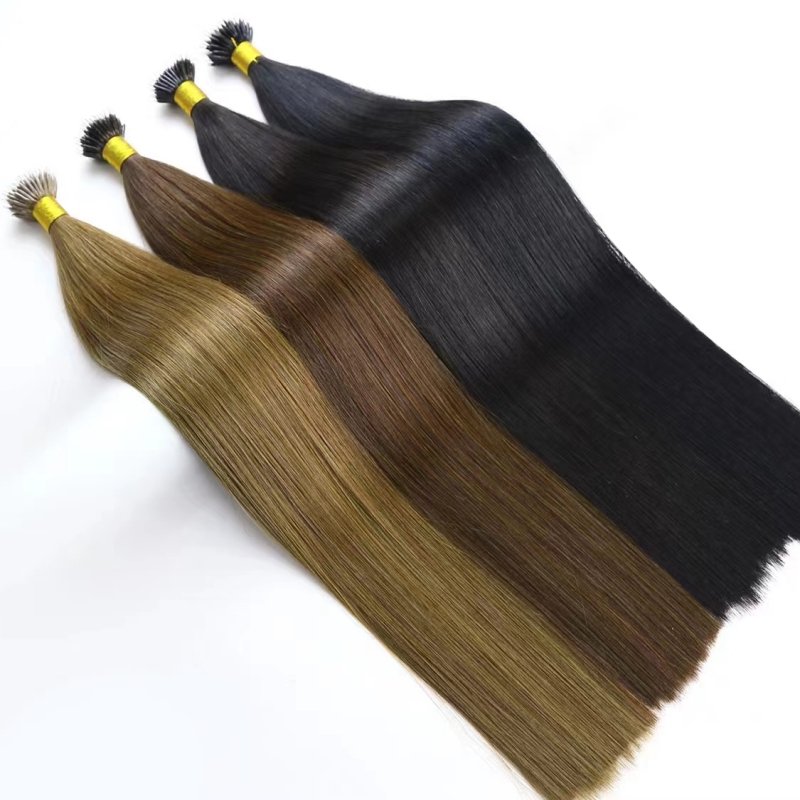 Stock Cuticle Aligned Keratin Human Hair Nano Ring Stick Tip Wholesale European Virgin Hair K Tip Extensions