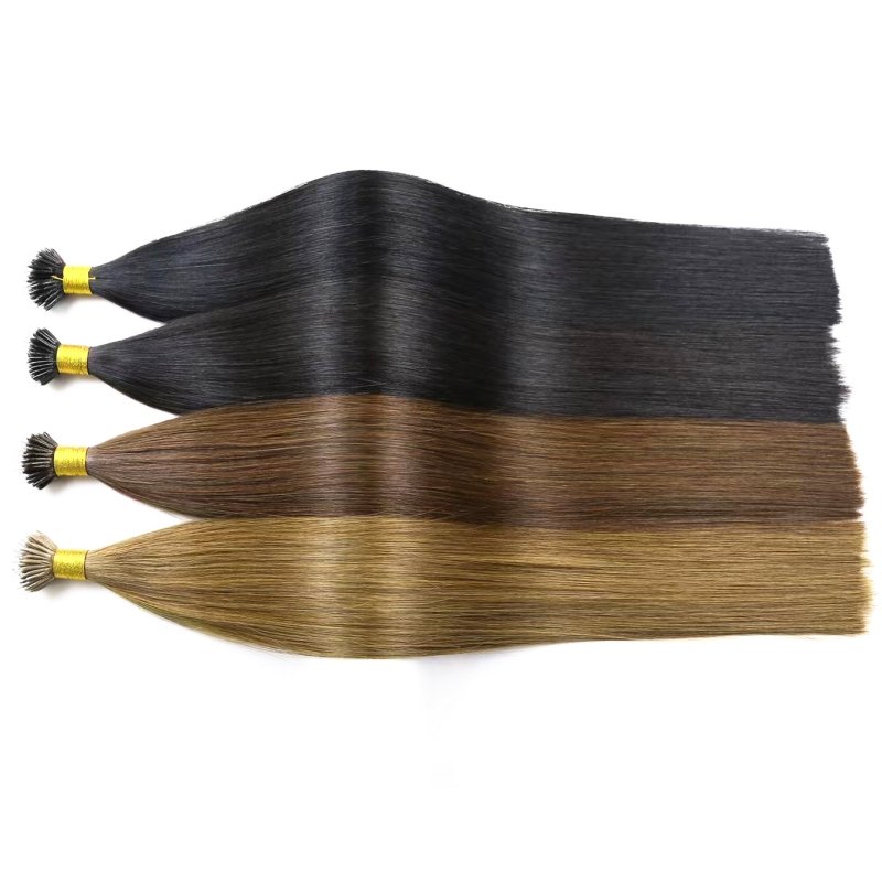 Stock Cuticle Aligned Keratin Human Hair Nano Ring Stick Tip Wholesale European Virgin Hair K Tip Extensions