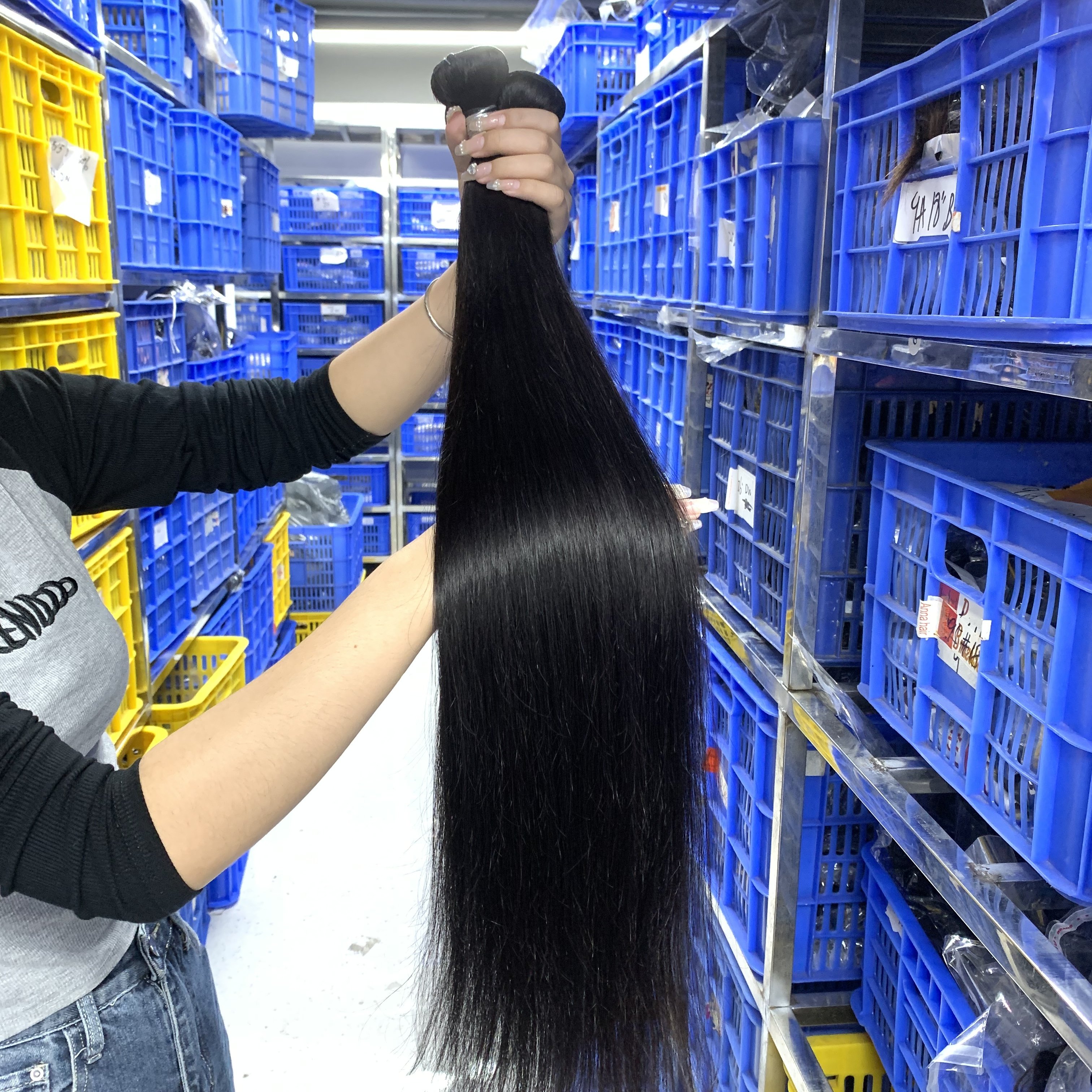 Wholesale 10a 12a 40inch Mink Virgin Brazilian Remy Human Hair Bundle Raw Cuticle Aligned Hair Extension Hair Weave Bundles