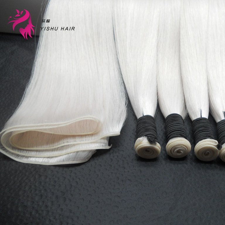 Russian Thin Invisible Genius Weft Hair Extensions Double Drawn Human Hair Genius Weft