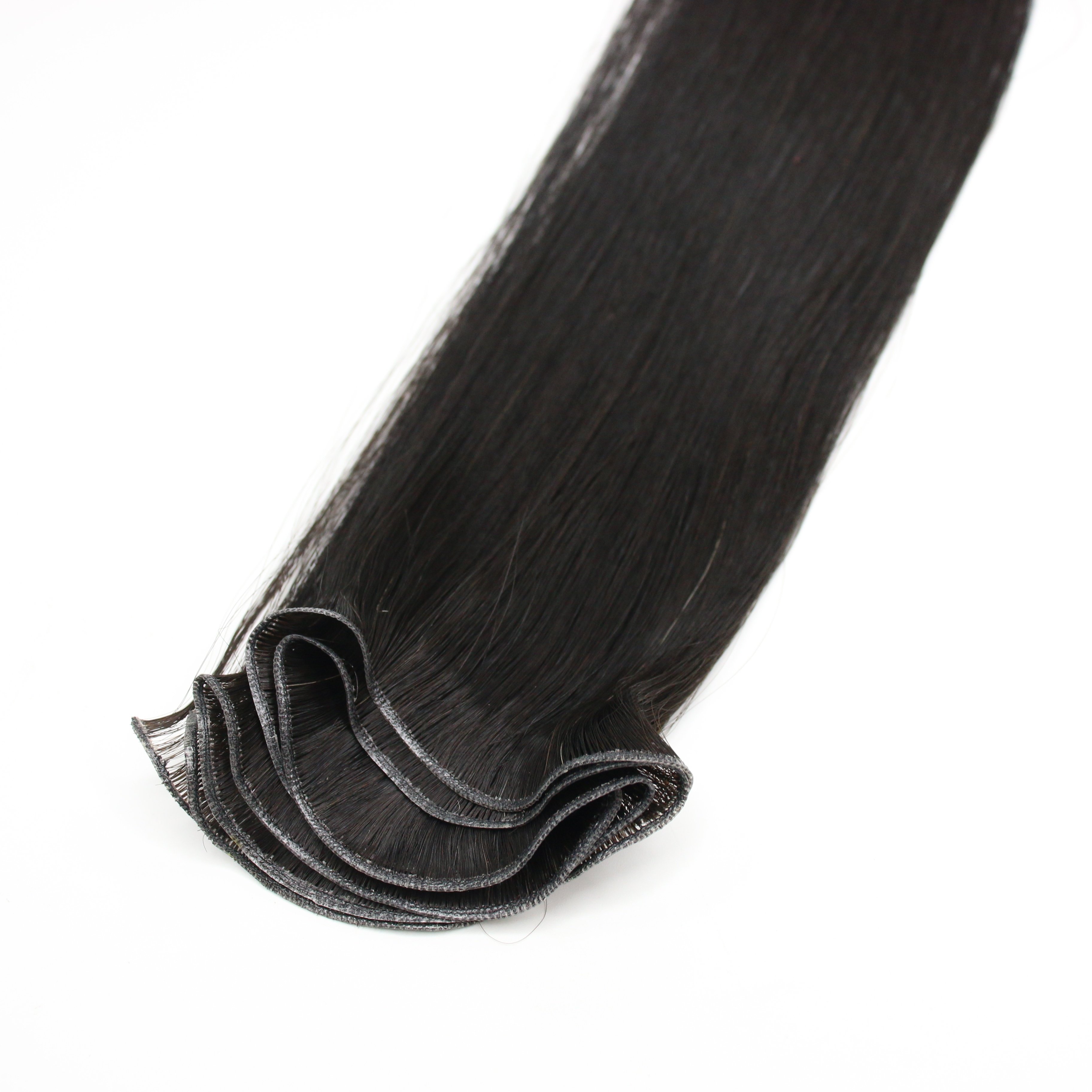 Cuticle Aligned Genius weft 20" HUMAN HAIR EXTENSION High Quality Wholesale Prices to make HUMAN HAIR WIGS