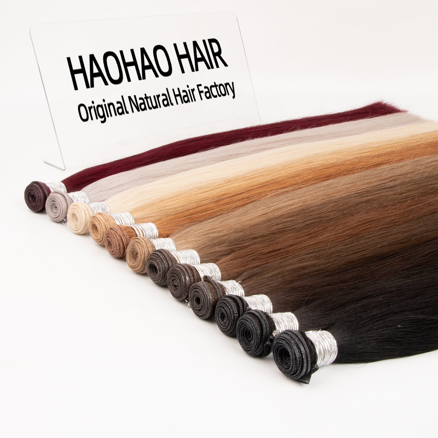 Invisible Sewn Weft 20 22 24 26 28 Inches Double Drawn Blonde Remy Russian Extension Genius Weft Hair Extensions