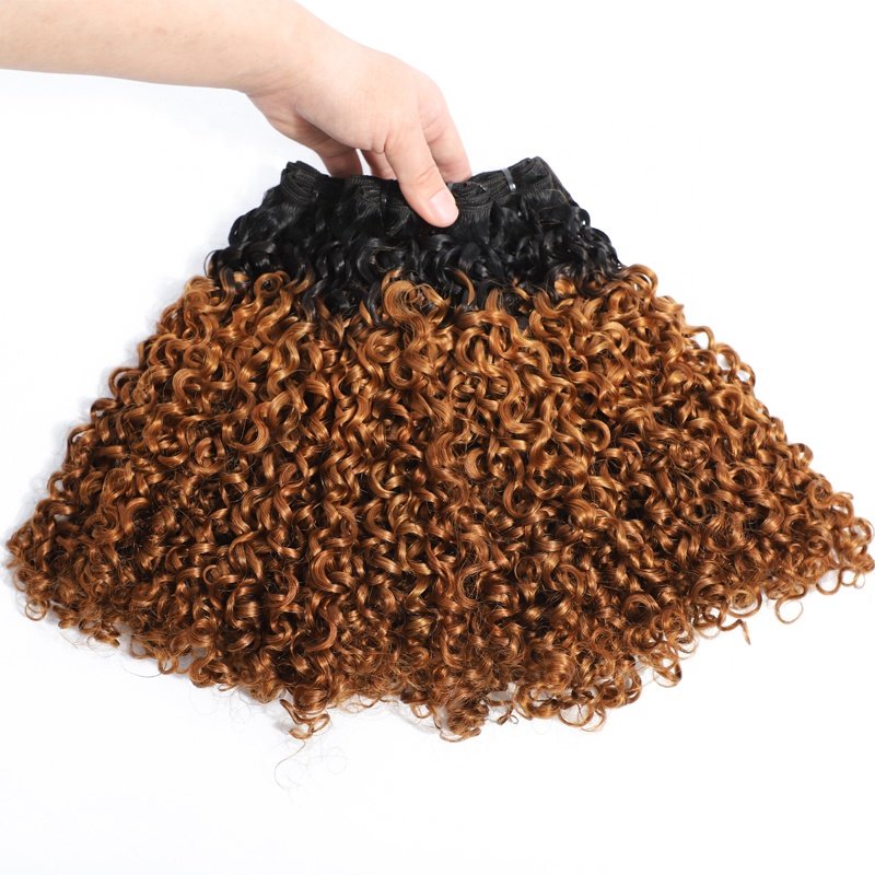 wholesale 13A SDD pixie curl hair bundle super double drawn funmi one donor virgin cuticle aligned human hair extension