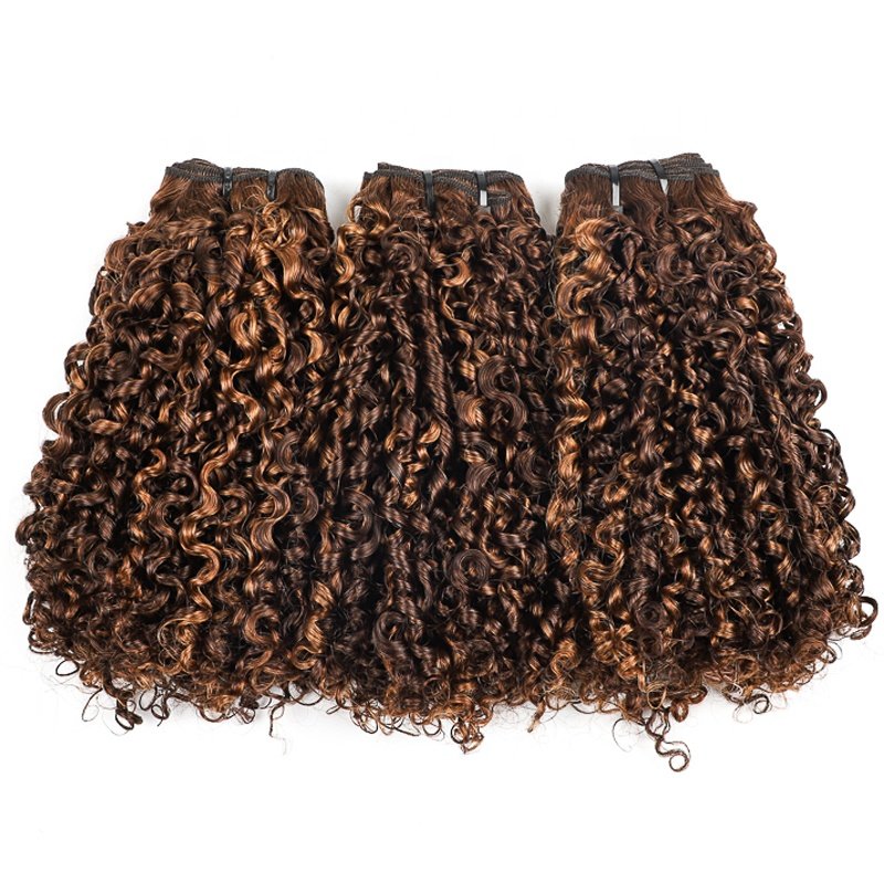 wholesale 13A SDD pixie curl hair bundle super double drawn funmi one donor virgin cuticle aligned human hair extension